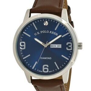 US POLO ASSN Men’s watch blue dial brown strap